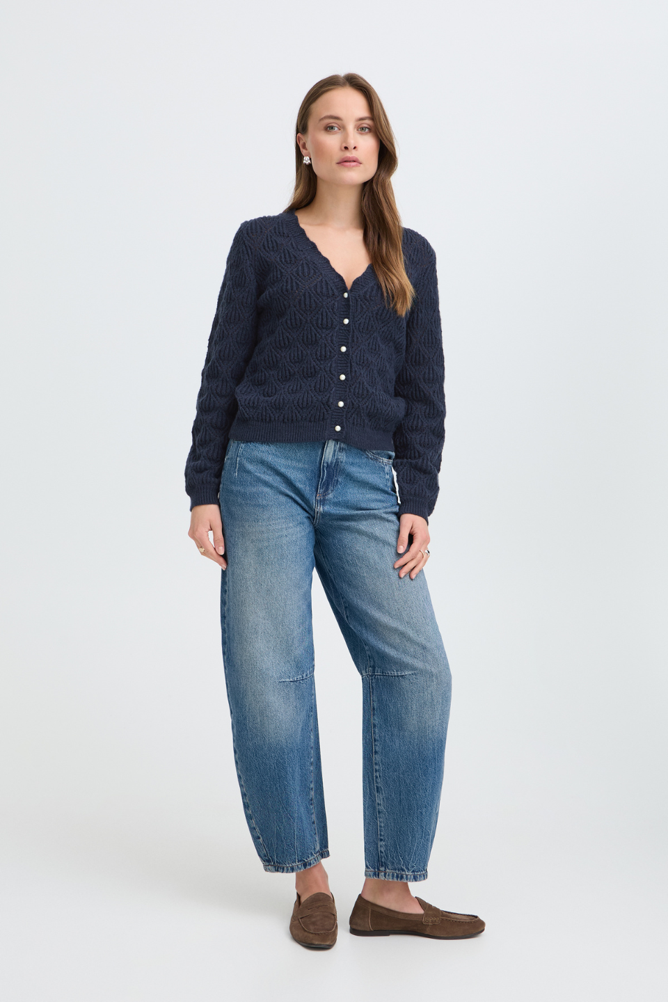 b.young Noppa Knit Cardigan