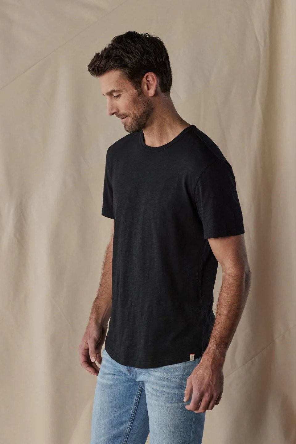 The Normal Brand Vintage Slub Perfect Tee in Black THE NORMAL BRAND