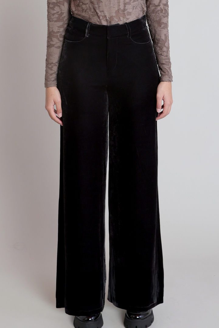 Dex Blythe Velvet Wide-Leg Pant