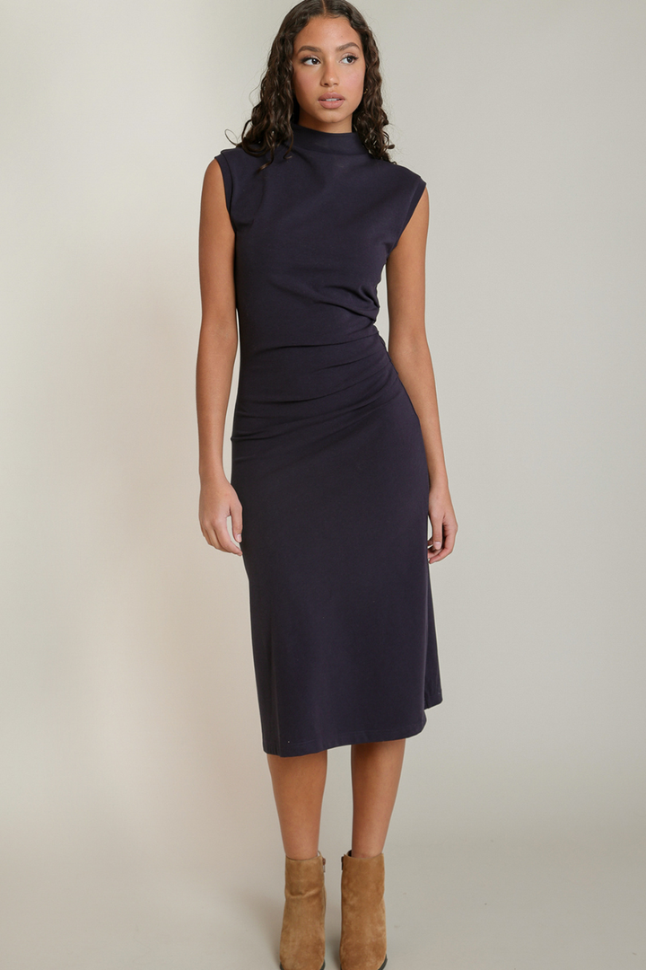 Black Tape Malia Mockneck Midi Dress