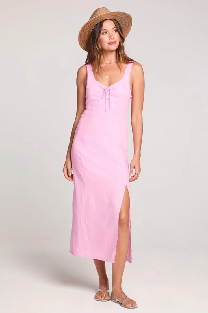 SALTWATER LUXE Woven Petunia Tank Midi Dress - Hot Peppers Clothing