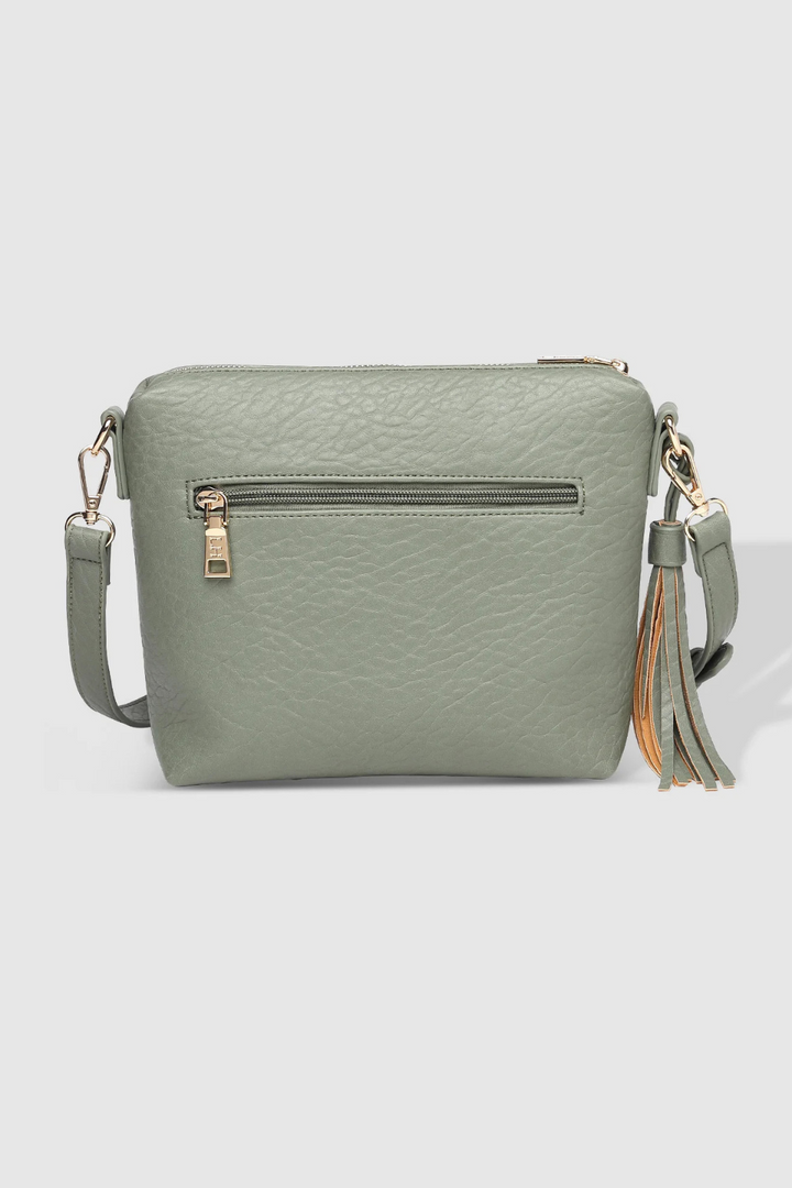 Kasey Textured Crossbody Bag in Khaki