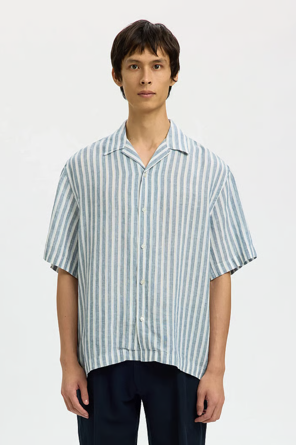 Selected Homme 100% LINEN SHORT SLEEVED SHIRT SELECTED