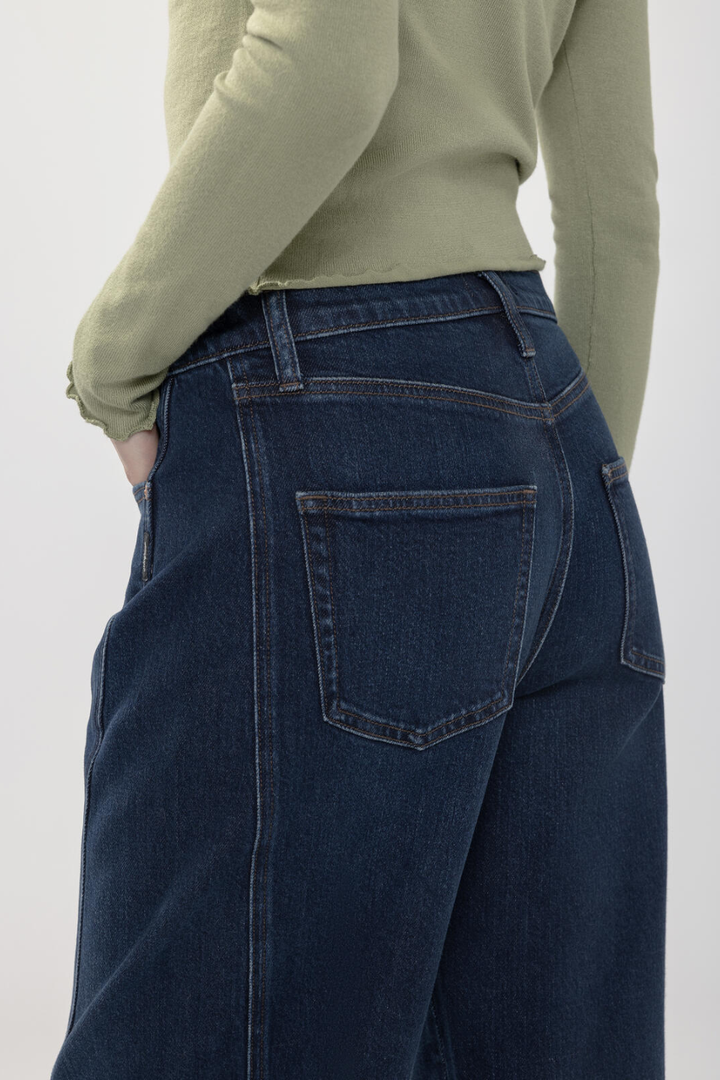 Silver Slim Barrel Leg Jeans