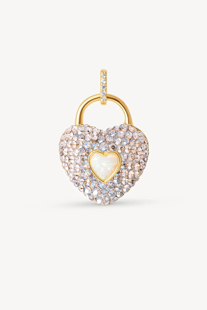 Champagne Sparkle Heart Charm