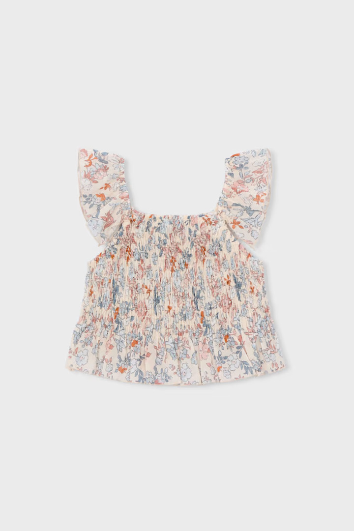 Mayoral Girl Printed Bambula Top MAYORAL