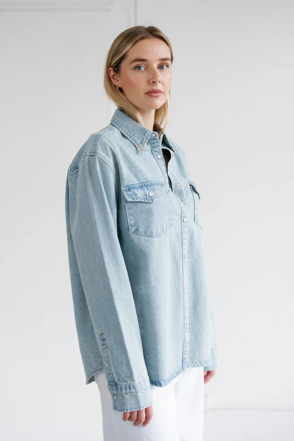 Brunette The Label Jolene Denim Shirt Brunette