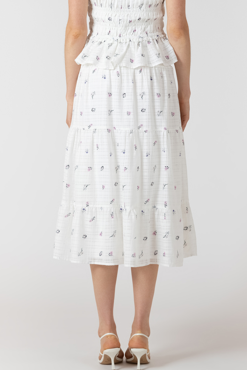 Dex Brooks Smocked Waist Midi Skirt - Hot Peppers Clothing