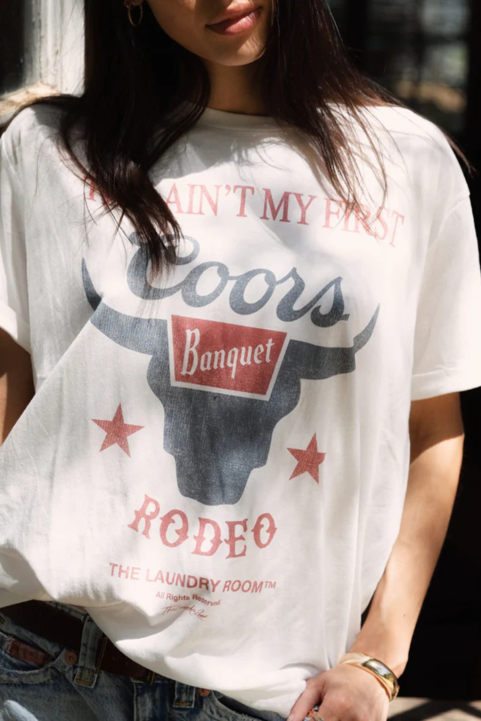Ain'T My First Coors Rodeo Oversized Tee