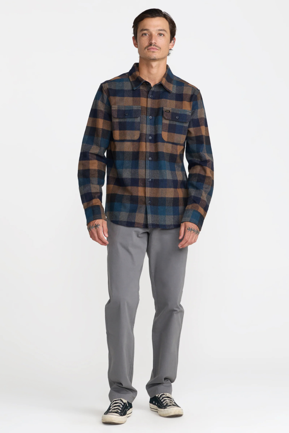 RVCA Dayshift Blanket Flannel Long Sleeve Shirt