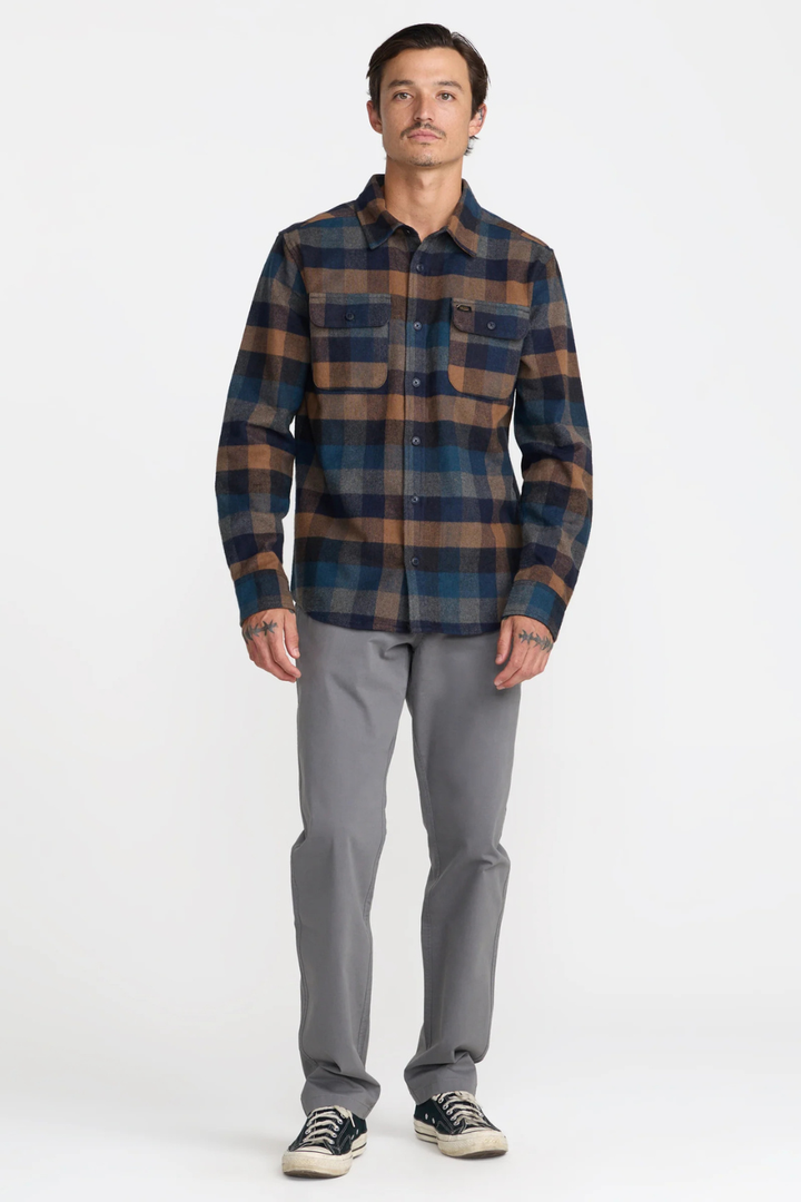 RVCA Dayshift Blanket Flannel Long Sleeve Shirt