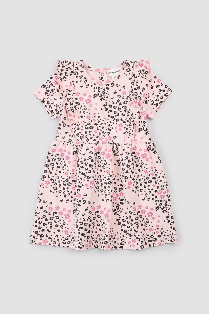 Leopard Print on Light Pink Dress