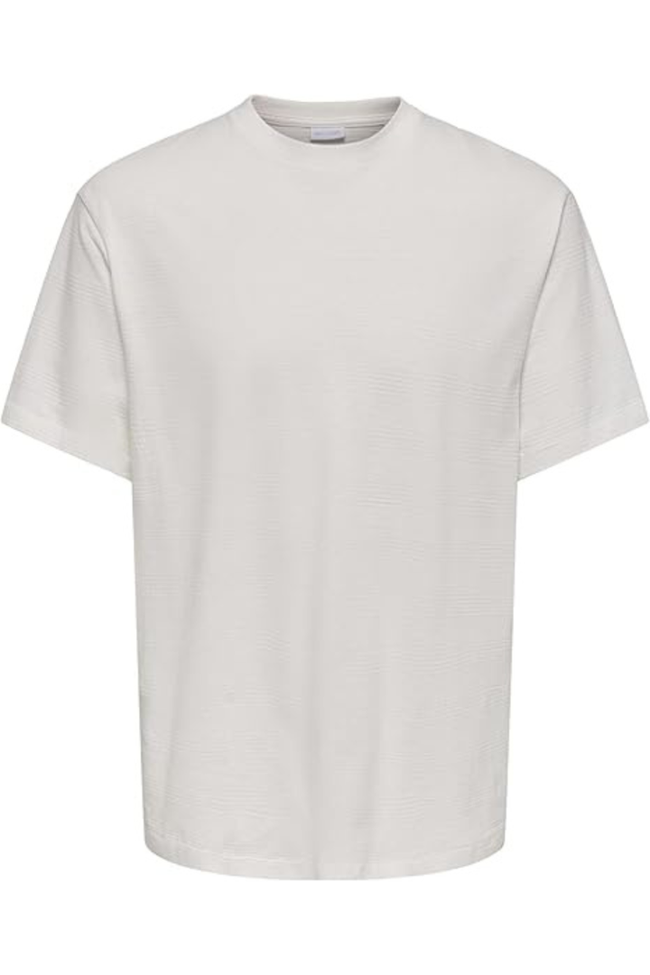 Only &amp; Sons Men’s T-Shirt in Cloud Dancer - Hot Peppers Clothing