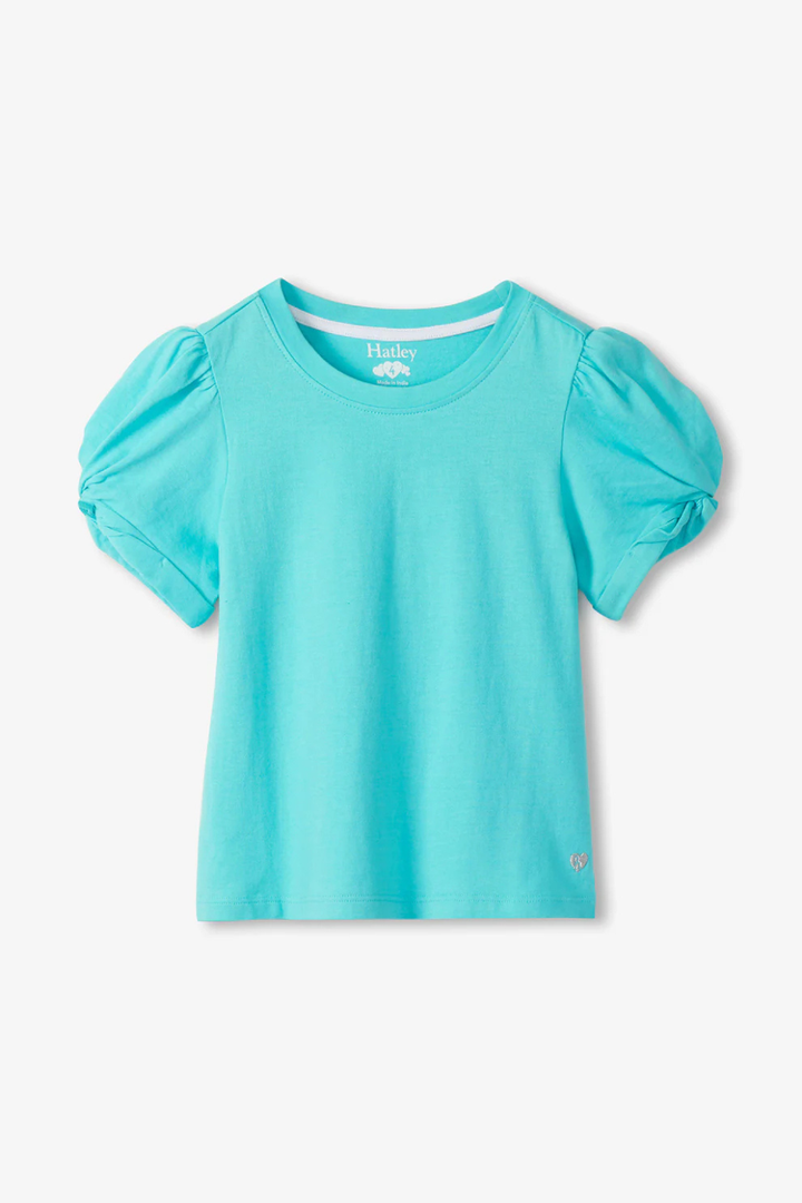 Blue Radiance Twisted Sleeve T-Shirt