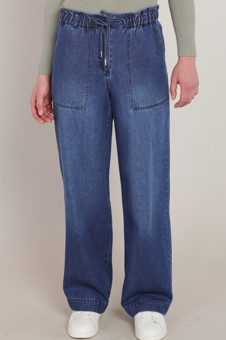 Dex Sloane Drawstring Wide-Leg Jeans