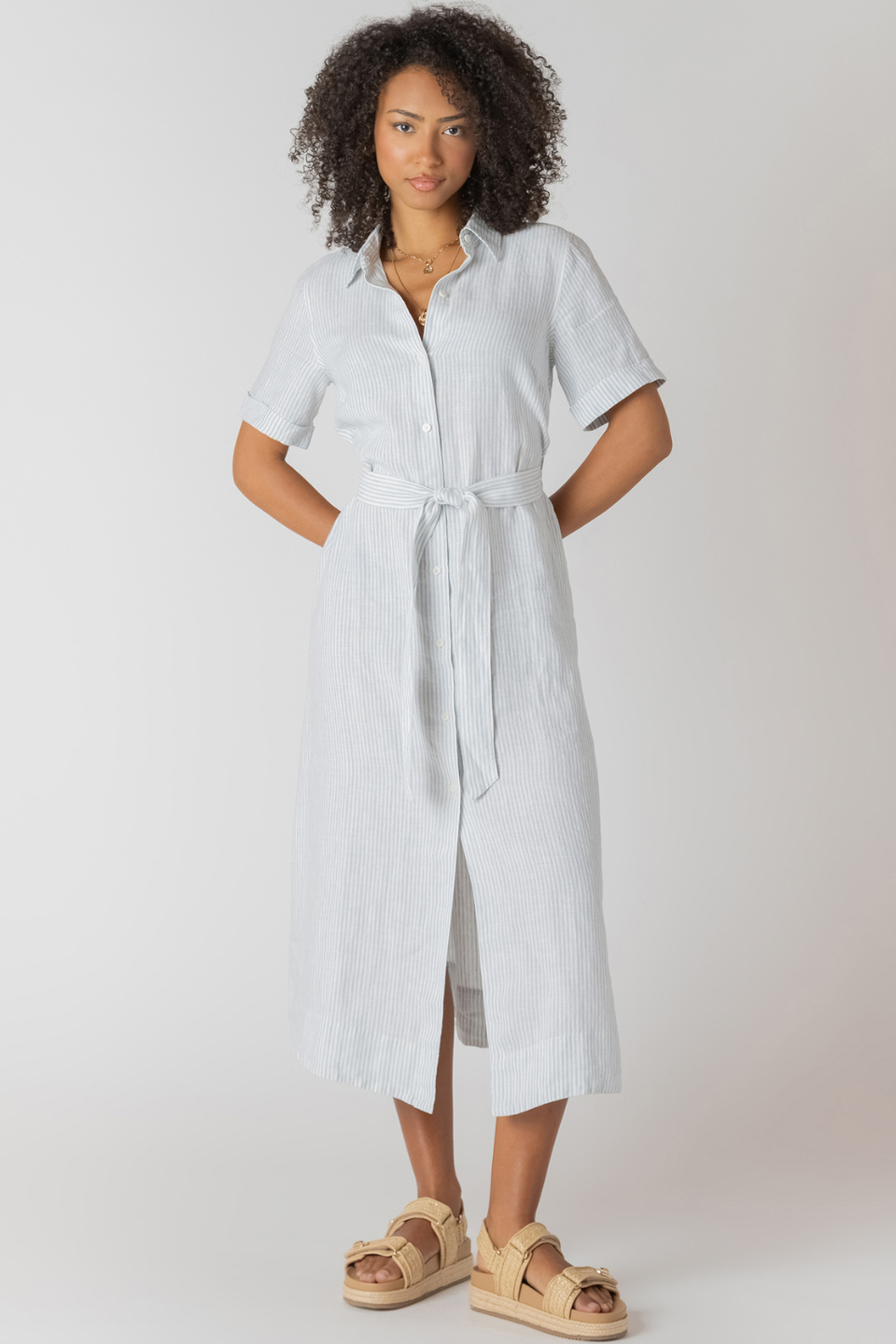 Taylor Belted Shirtdress - Hot Peppers Clothing