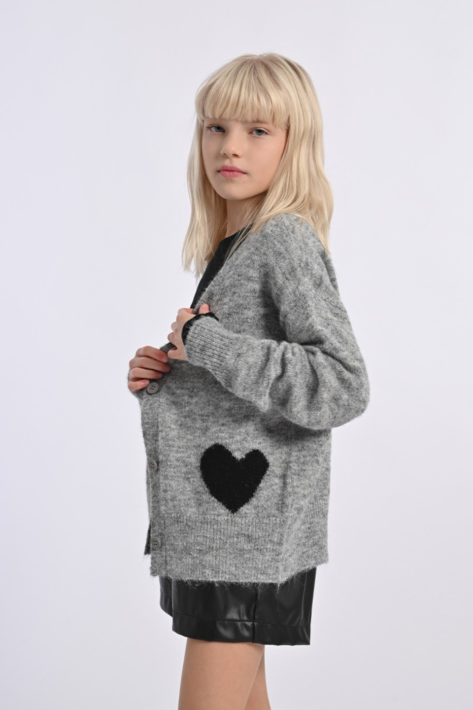 Heather knitted cardigan