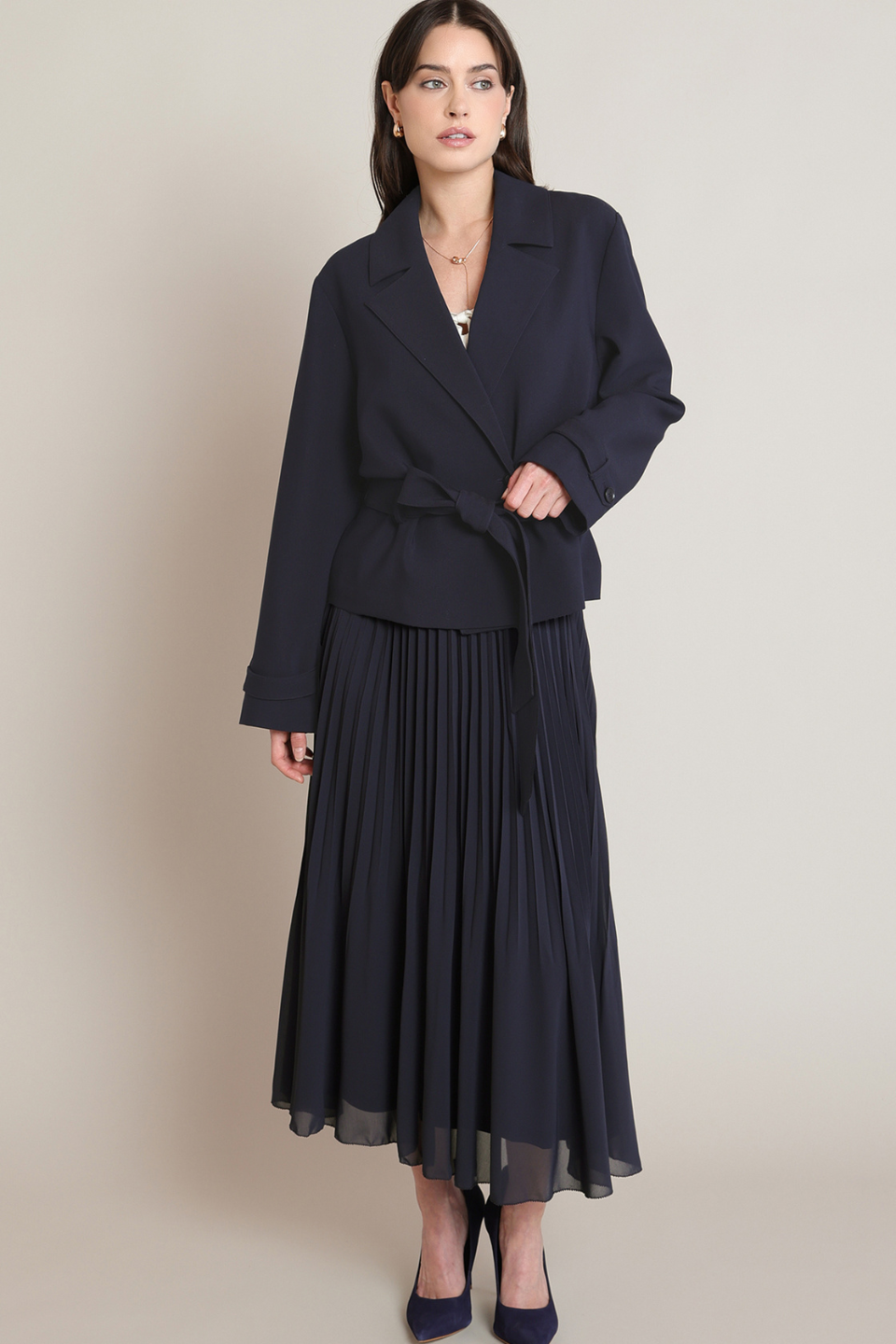 Black Tape Tiffany Short Trench Coat