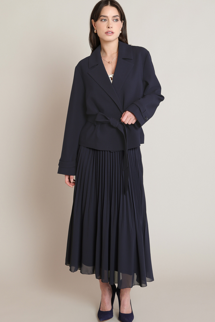 Black Tape Tiffany Short Trench Coat