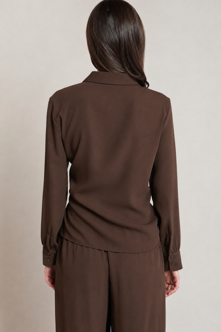 Black Tape Rosalie Knotted Button-Down Shirt