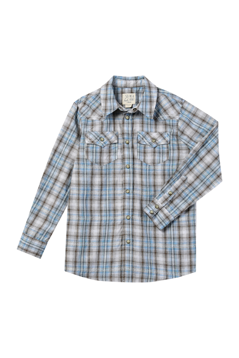 Me &amp; Henry Howdy Western Plaid Woven Shirt
