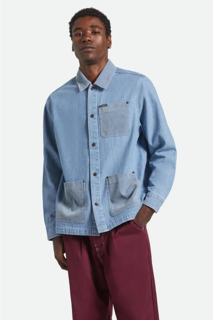 Herringbone Denim Chore Coat