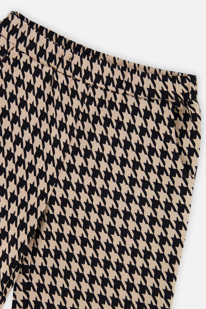 Deux Par Deux Flare Houndstooth Pants