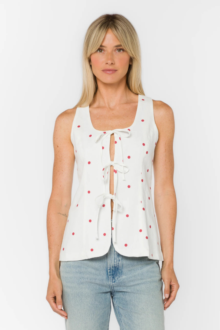 Velvet Heart Reba Cardinal Dot Vest VELVET HEART