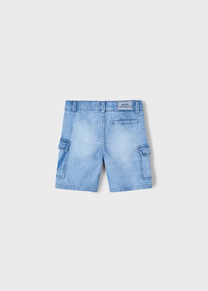 Denim Bermuda cargo shorts
