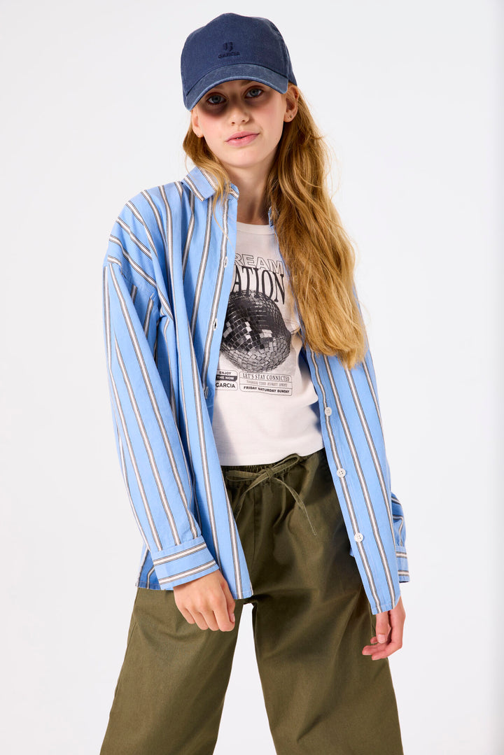 Striped Poplin Blouse
