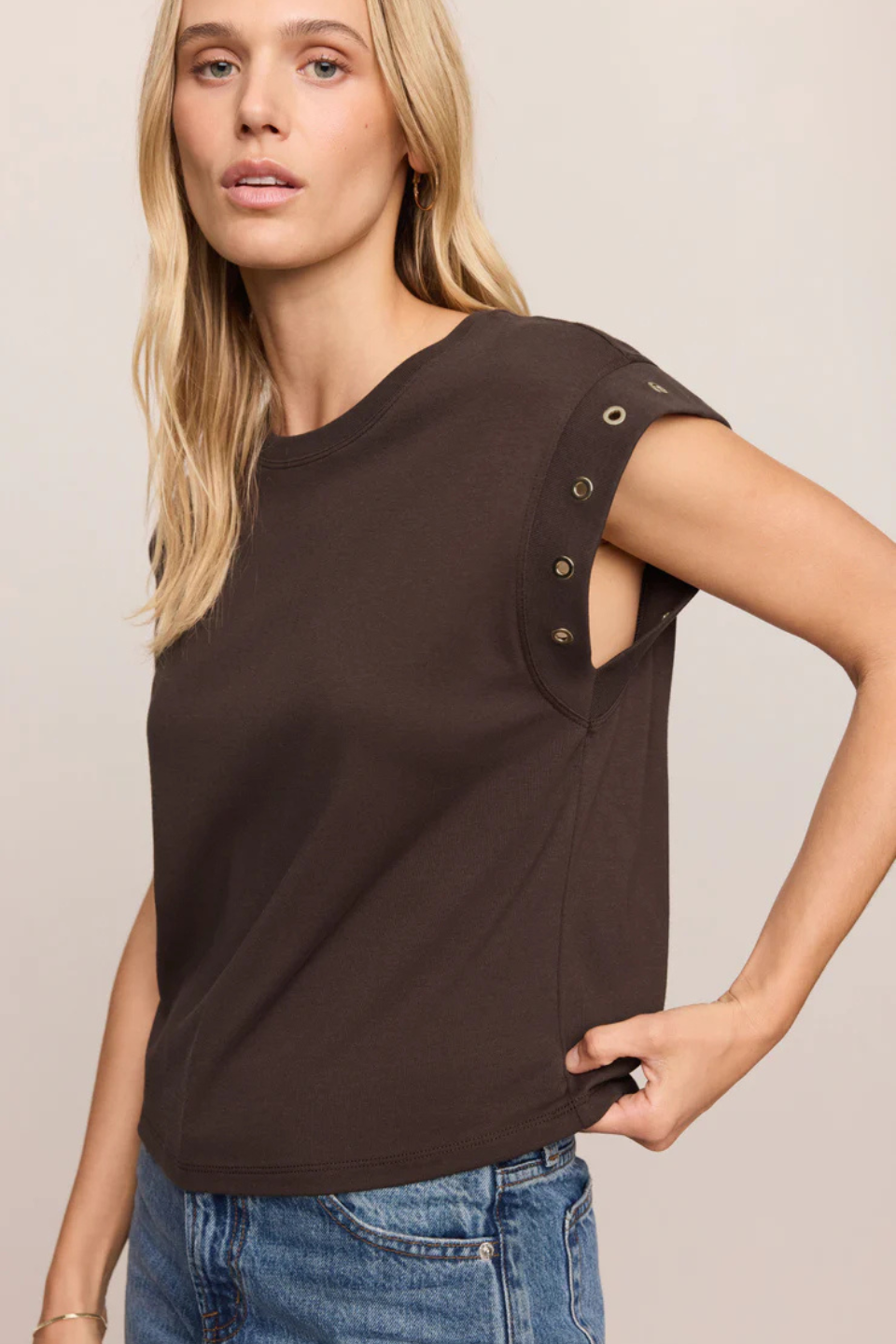 Z Supply Camino Grommet Muscle Tee