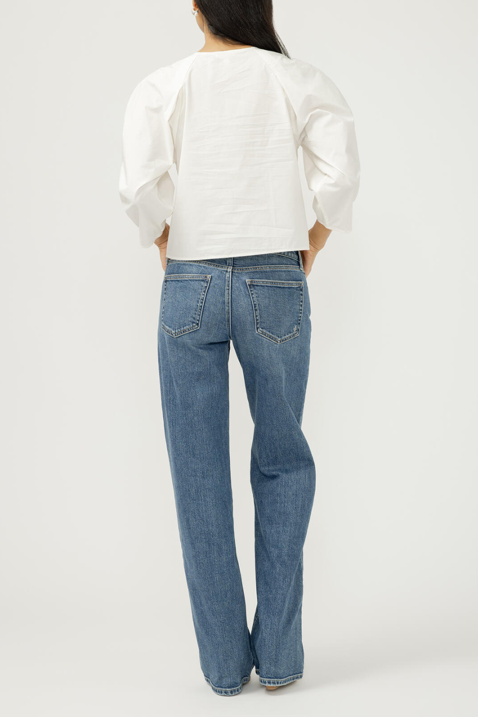 SILVER Loose & Low Rise Straight Leg Jeans - Hot Peppers Clothing