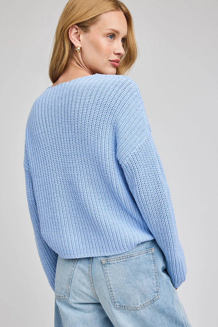 Spencer V-Neck Knit Sweater - Hot Peppers Clothing