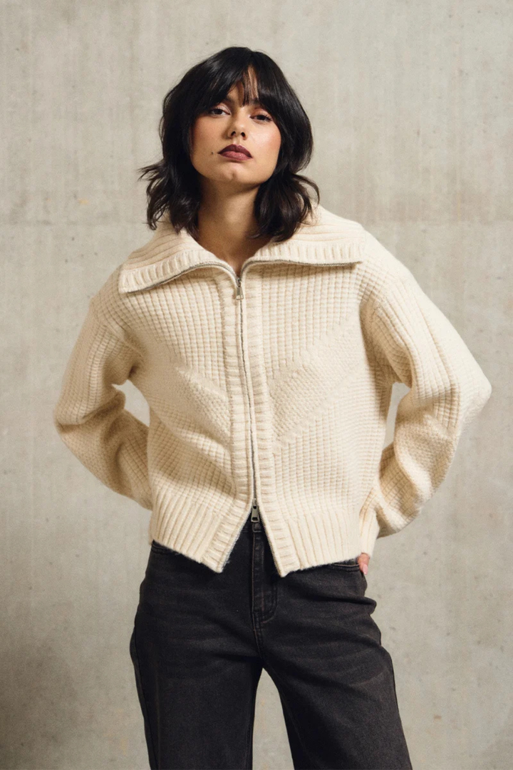 Molly Bracken Knitted Double Zipped Cardigan