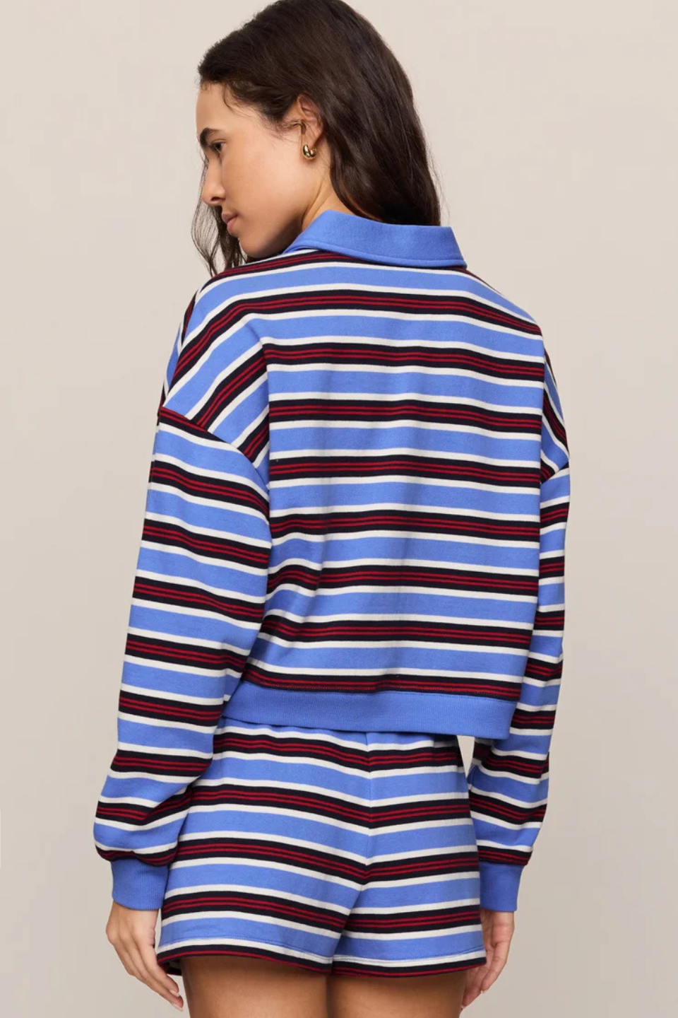 Z Supply Low Key Stripe Fleece Henley