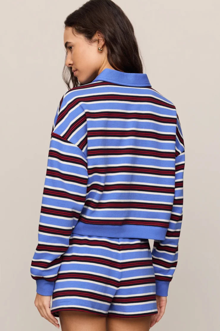 Z Supply Low Key Stripe Fleece Henley