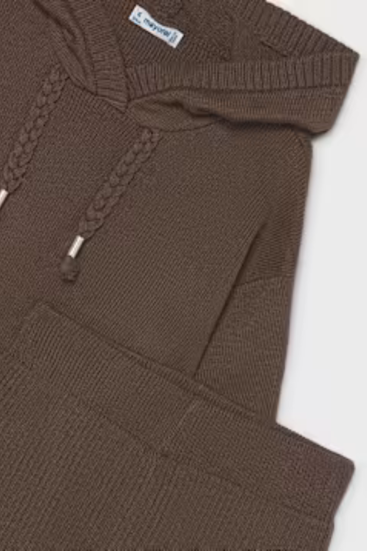 Mayoral Girl Knit Hoodie &amp; Wide-Leg Pants Set