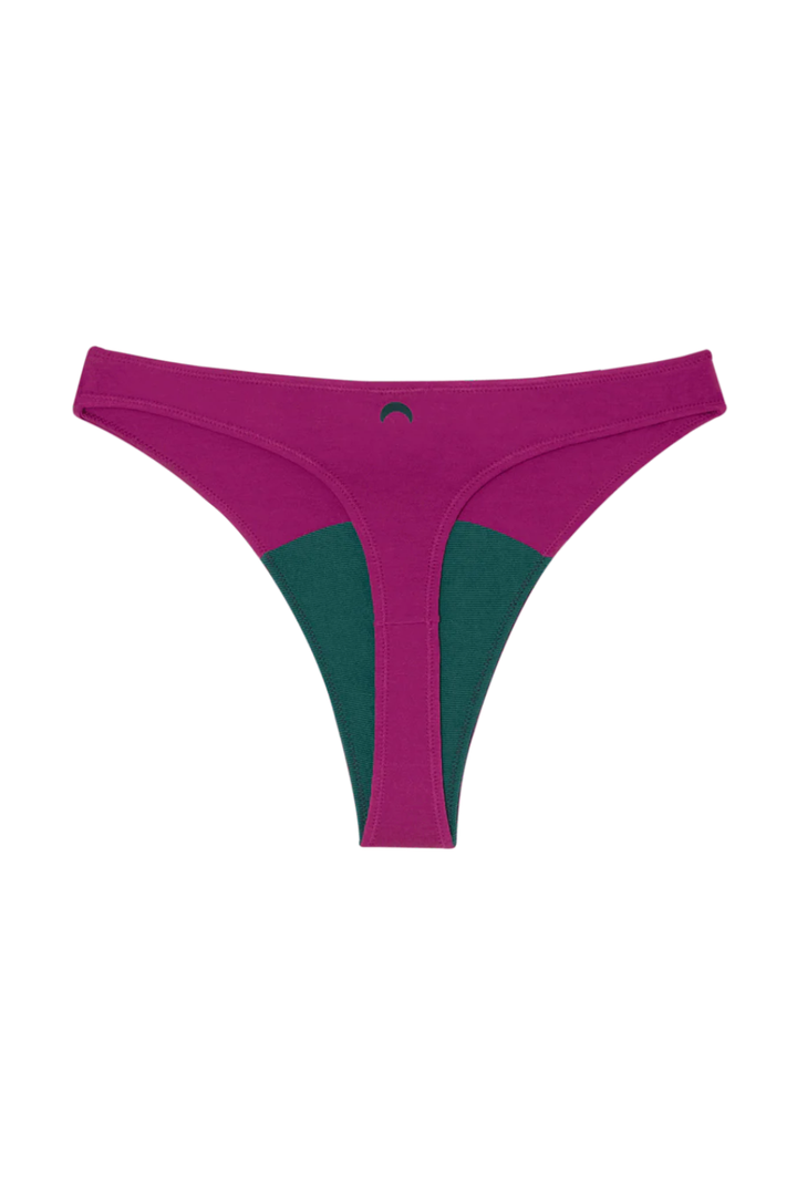 High Rise Thong in Berry