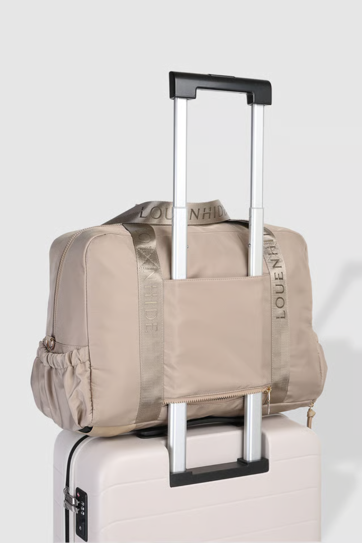 Jenn Nylon Travel Bag in Beige