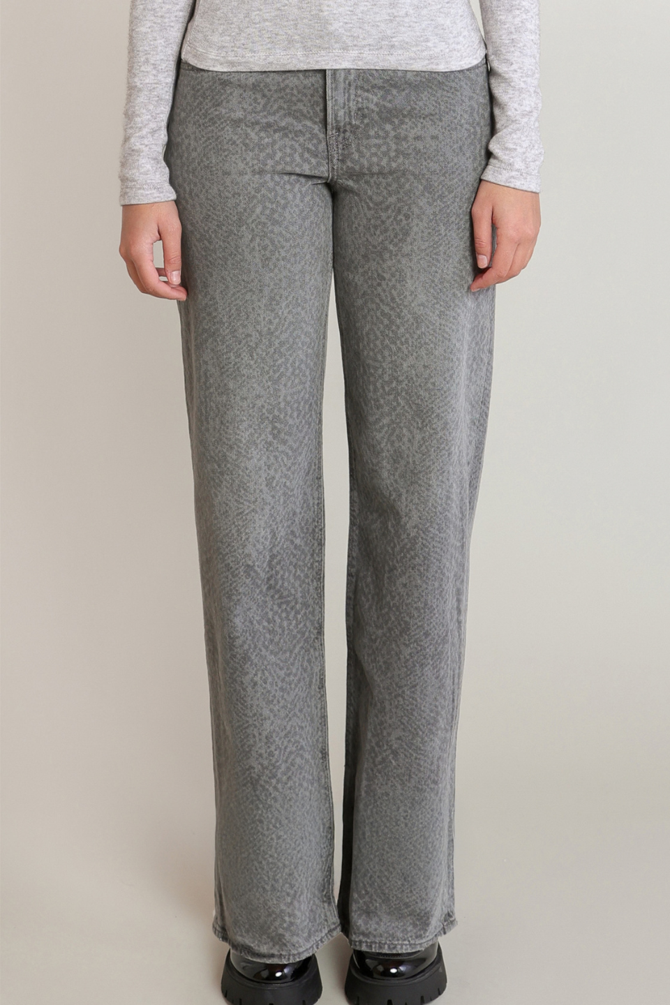 Dex Cleo Snake-Print Straight-Leg Jeans
