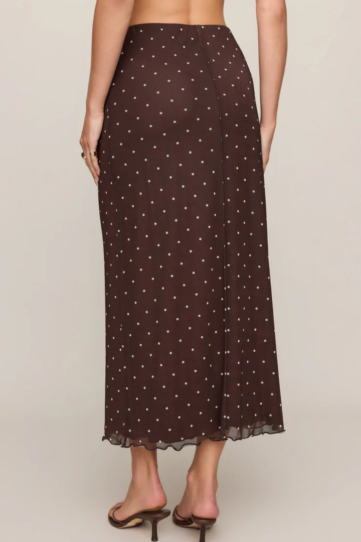 Z Supply Eda Polka Dot Mesh Midi Skirt