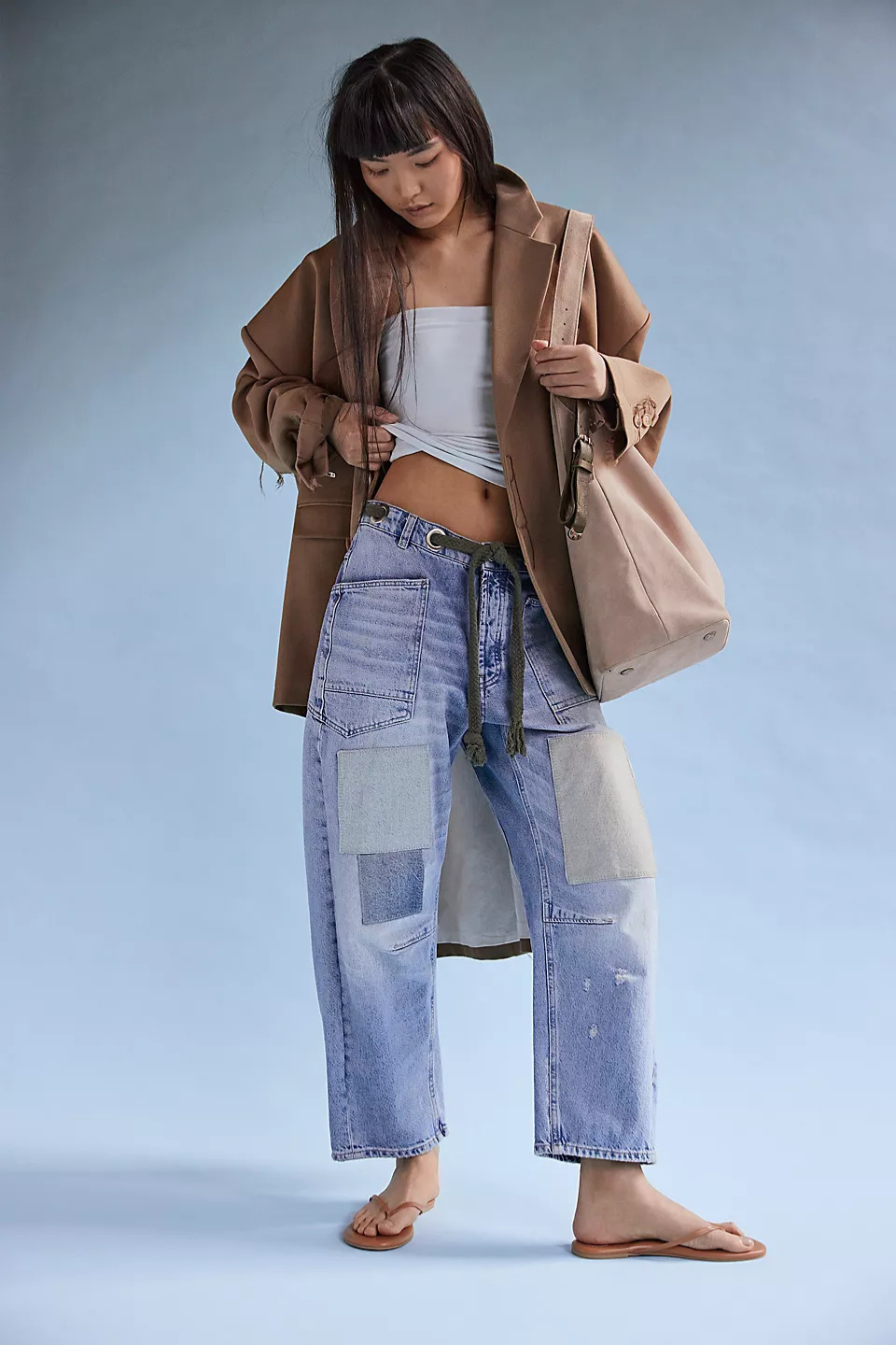 We The Free Moxie Pull-On Barrel Jeans FREE PEOPLE