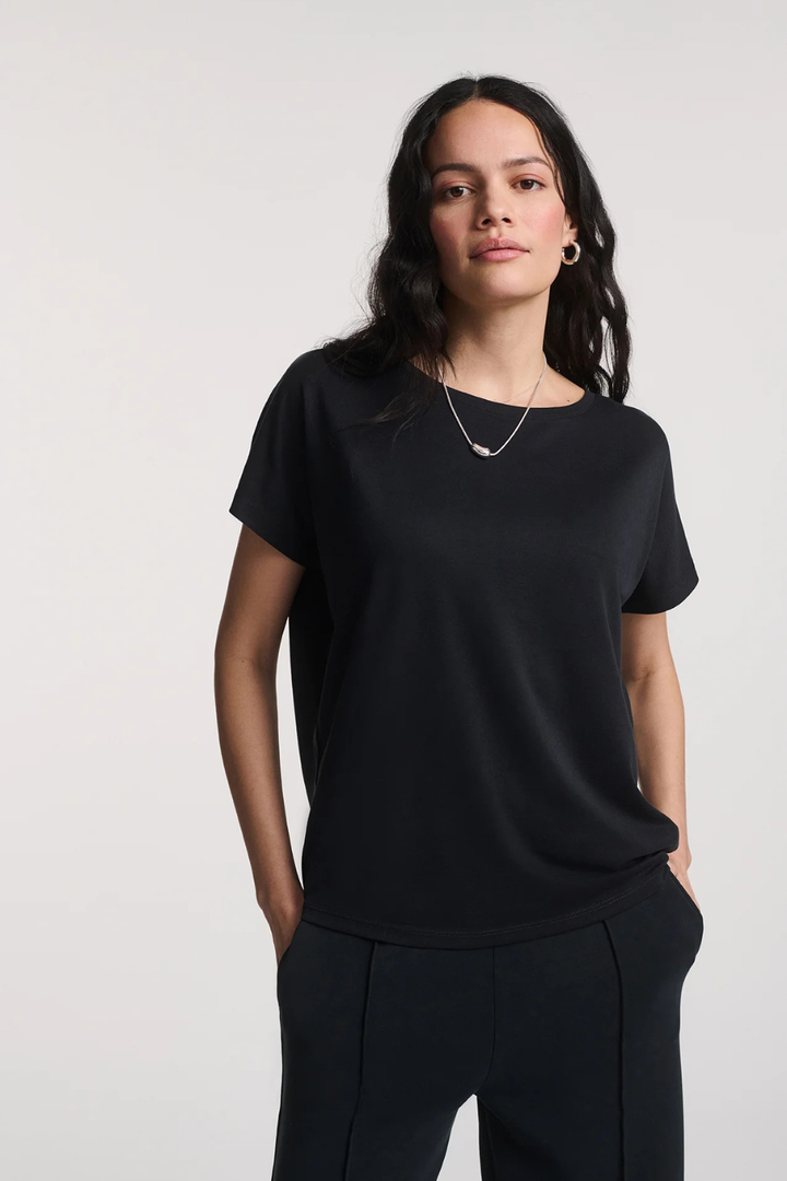 Mavi Luxe Touch TENCEL™ Boat Neck T-Shirt MAVI