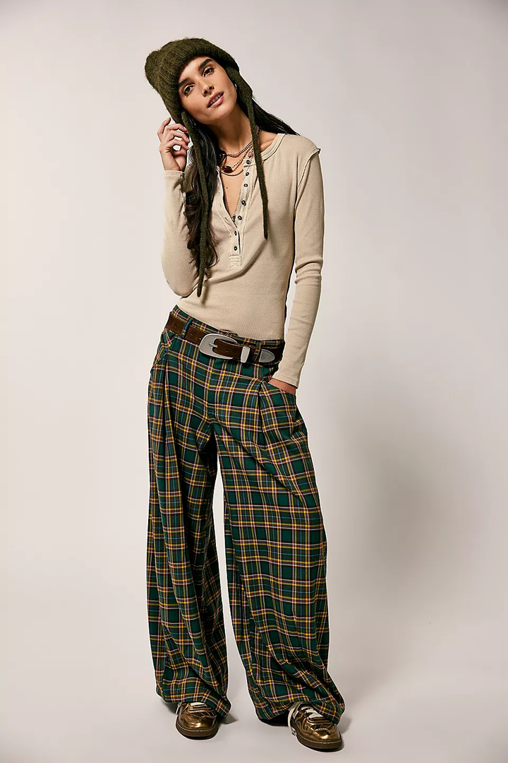 Free People About It Baggy Wide-Leg Trousers