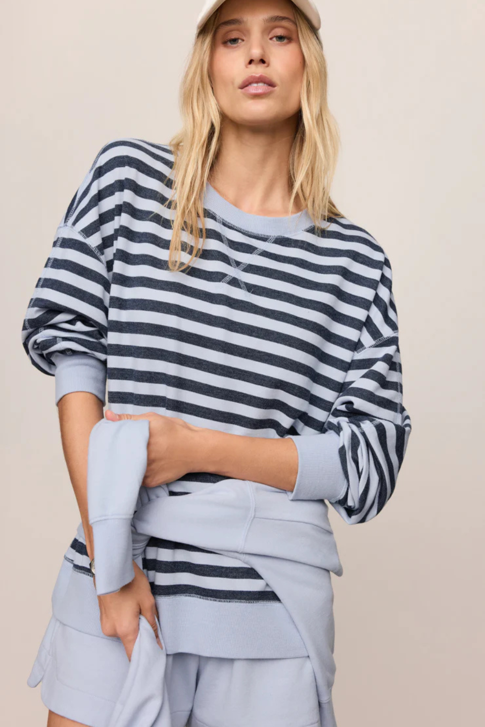 Z Supply Everyday French Terry Striped Crew