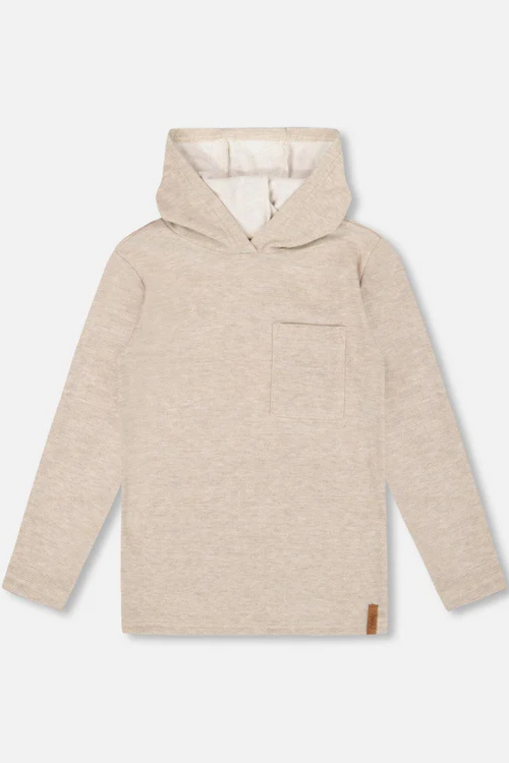Long-sleeved hoodie in brushed jersey