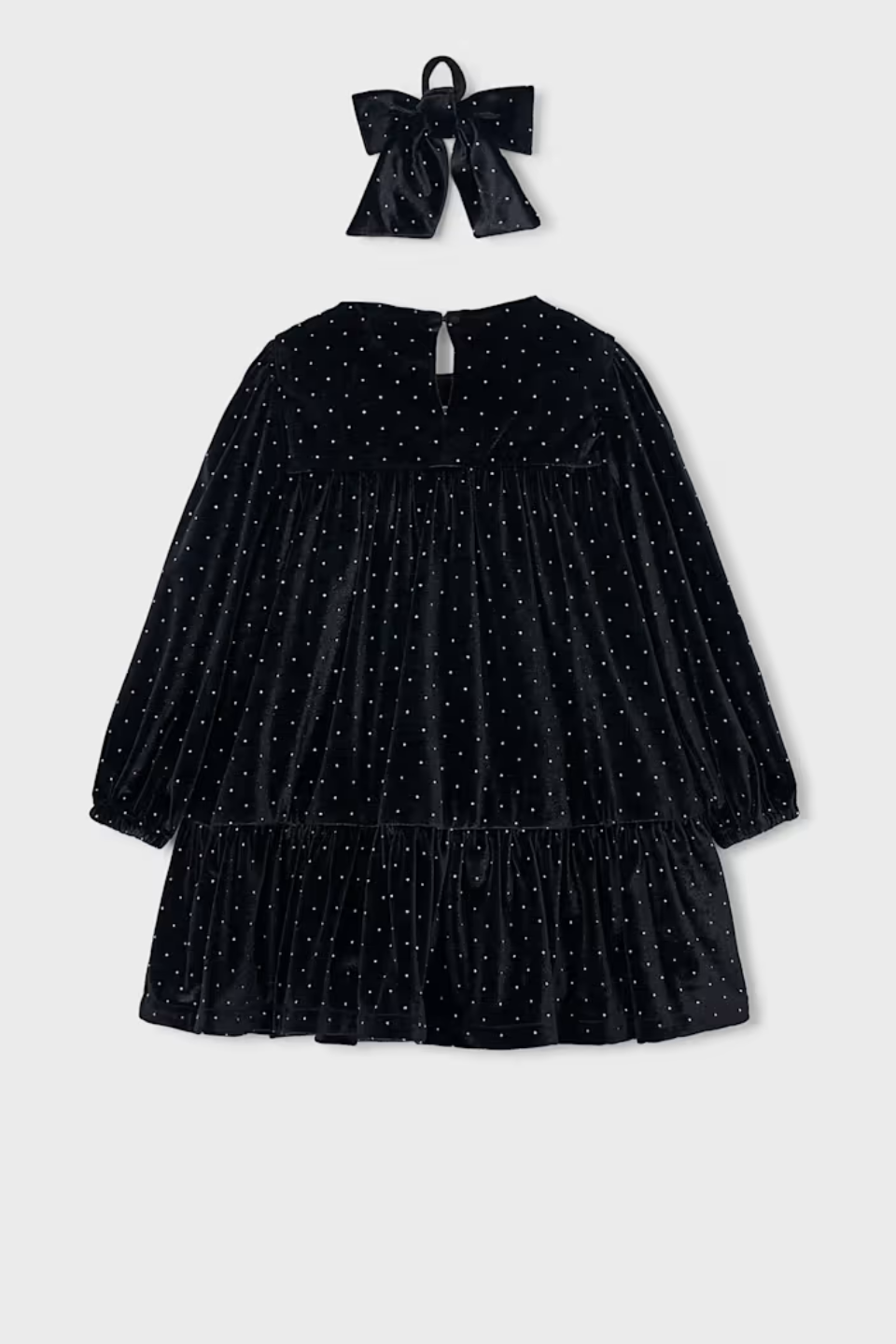 Mayoral Girl Velvet Dress With Scrunchie