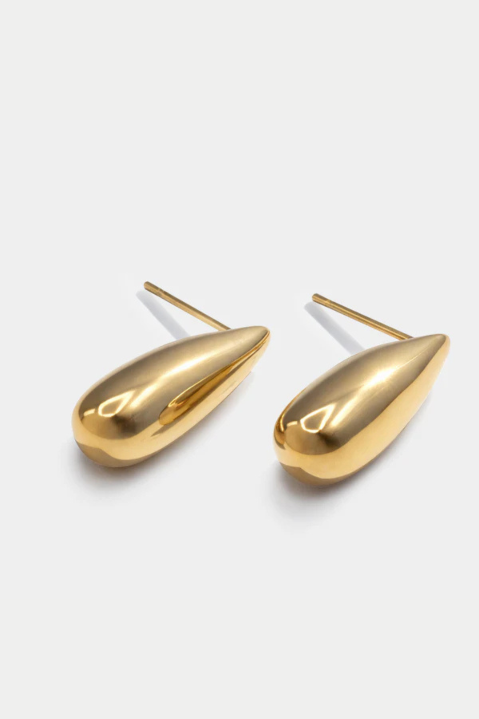 BIZOU Gold-plated stainless steel drop earrings BIZOU