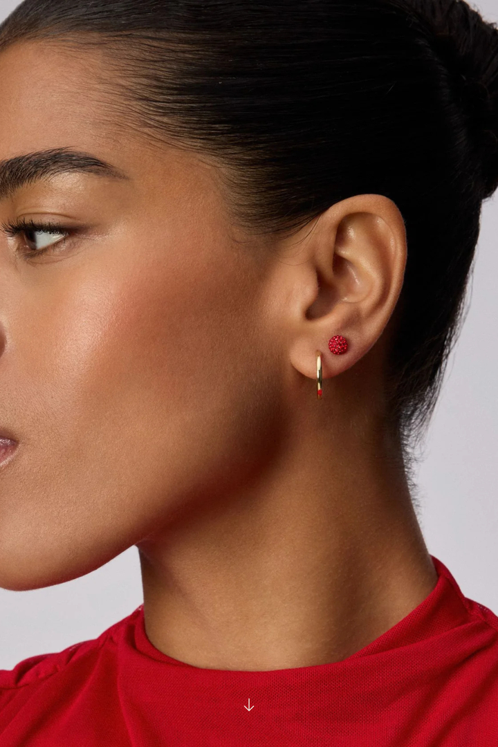 Red Velvet Sparkle Ball™ Mini Stud Earrings