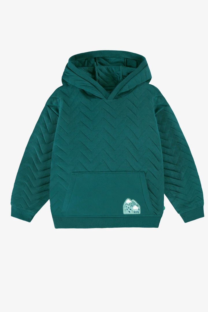 Teal Quilted Jersey Sweater
